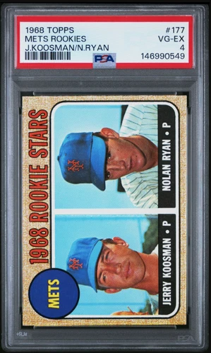 🔥1968 Topps - Rookie Stars Nolan Ryan, Jerry Koosman #177 psa 4🔥