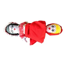 Vintage 18-in Handcrafted Little Red Riding Hood Flip Story Doll
