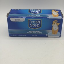 Large Fresh Scented Cat Litter Box Liners - Drawstring Closure, 7 Count