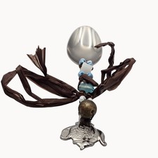 VTG Collectible Tea Spoon Decoration Figural Teapot Twine Twist Retro Whimsy