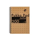 Pukka Pad Kraft A5 Lined Wirebound Notebook Eco Friendly Brown (Pack of 3)
