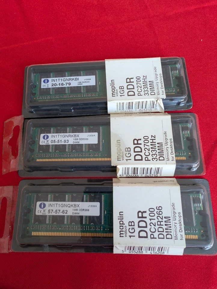 3x 1GB MAPLIN DDR, different frequency, please read description  - Image 2 of 3