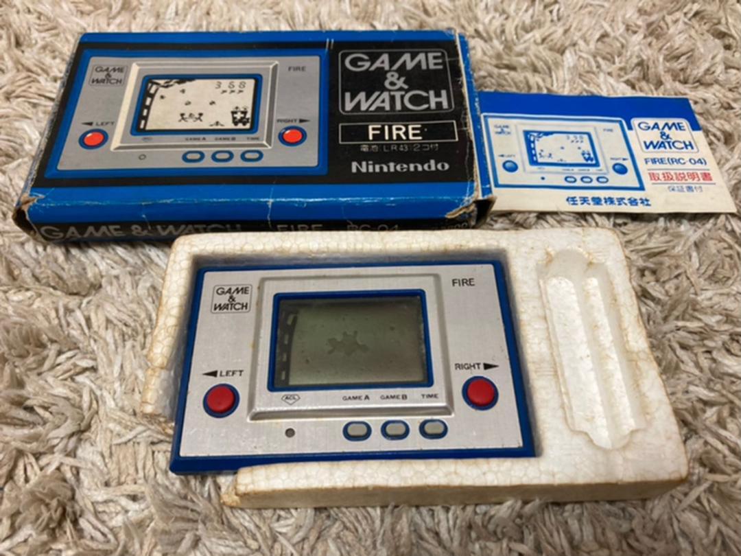 Nintendo Game and Watch Fire RC-04 with original box Vintage