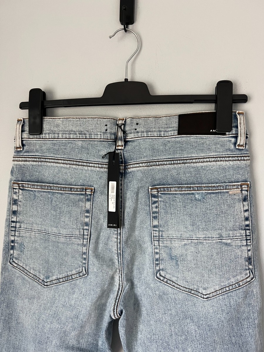 超希少 AMIRI Pajama Art Patch Skinny Jeans AMIRI Pajama Art Patch Jeans Light Blue Men's - SS24 - US