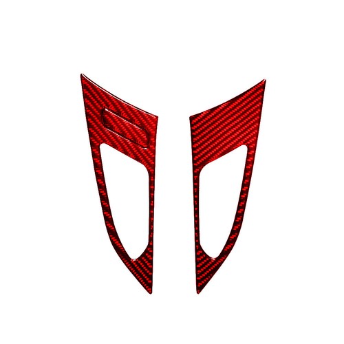 3Pcs For Cadillac CTS 08-22 Red Carbon Fiber Front Door Handle Bowl Panel Trim - Bild 4 von 11