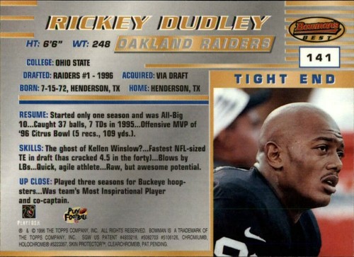 1996 Bowman's Best Football  *COMPLETE YOUR SET*  Pick From List - Picture 280 of 356