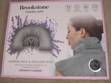 NEW Brookstone THERA-SPA Warming Neck & Shoulder Wrap NIB NWT