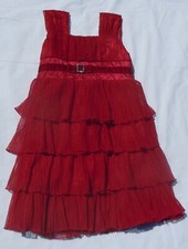 Jona Michelle Girls 6 Red Glitter Sparkle Party Dress 5728