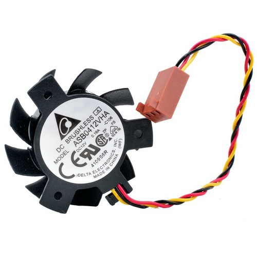 DELTA ASB0412VHA 12v 0.16A Graphics card cooling fan 3Pin For Dell  360 2320 - Afbeelding 1 van 3