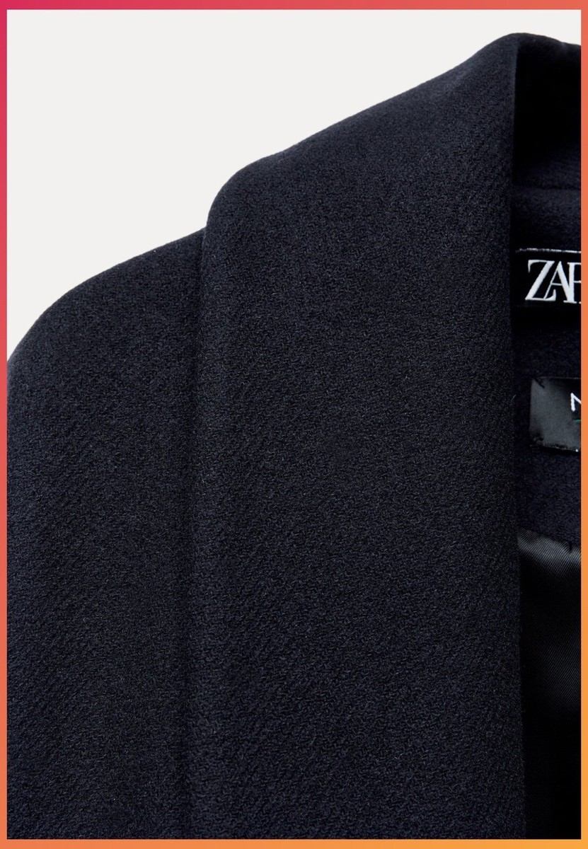 NWTZARA VENTED MANTECO WOOL COAT ZW COLLECTION | eBay