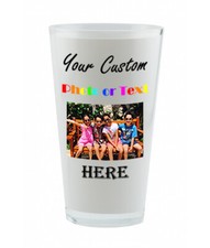 Custom Double Sided Sublimation Pint Glasses for Beer, 16 oz Stein New