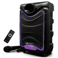 Dolphin SP-850RBT 8"Karaoke Loud Sound Portable Party Speakers w/Lights  Mic