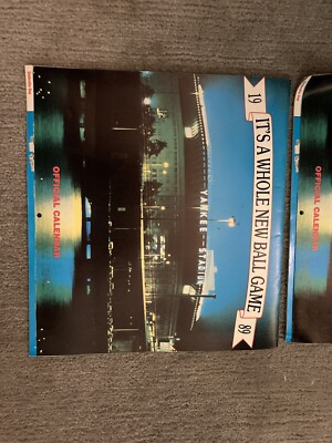 2 APRIL 1989 - APRIL 1990 NY YANKEES CALENDAR IT'S A WHOLE NEW BALL GAME  PROMO | eBay