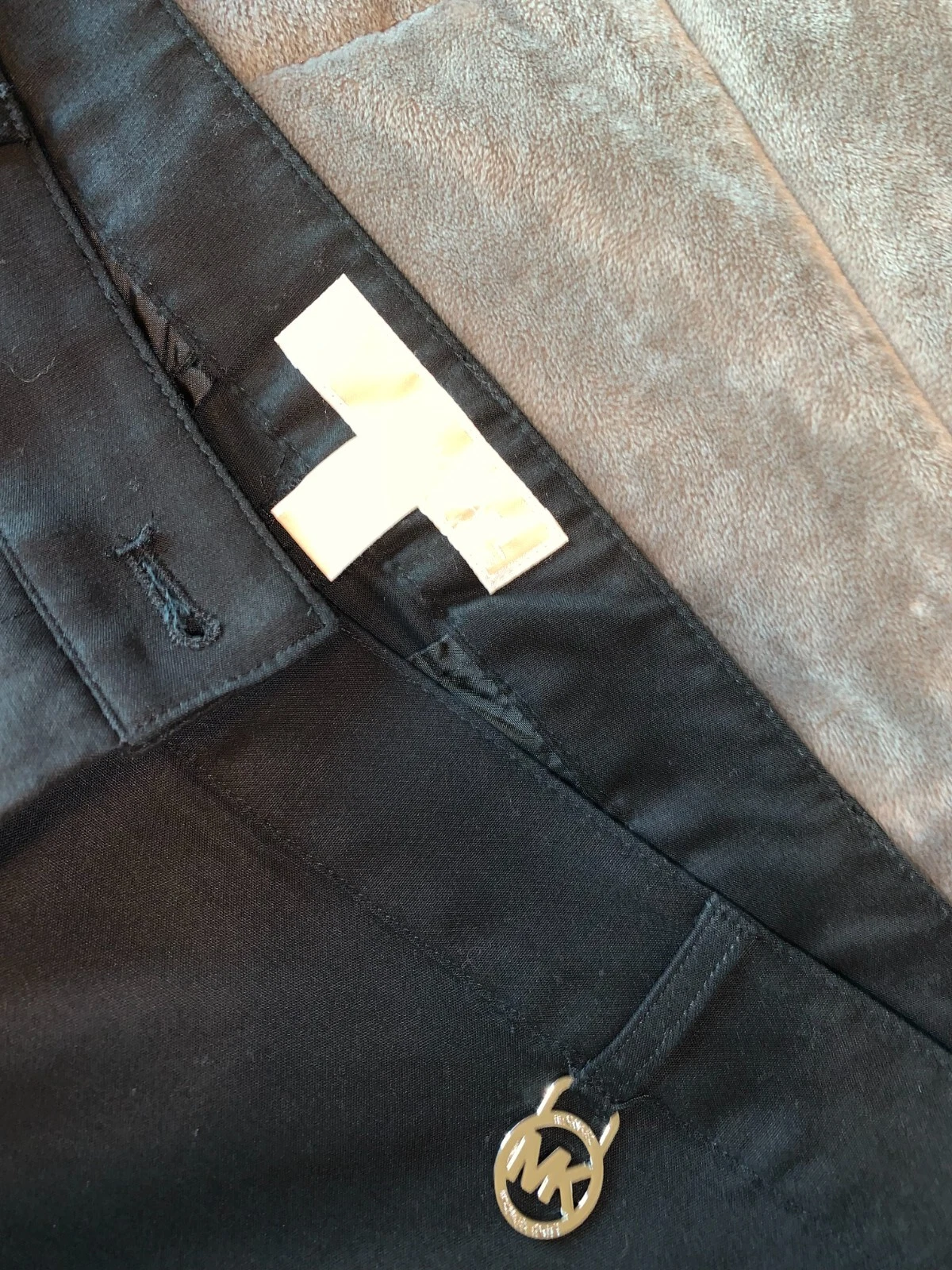 Michael Kors Pantalone Vestito Donna Con Cerniera Nero Taglia 10