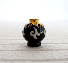 ✨ Fève vase boule émaux de luxe noir LONGWY - M.Sertelet - Série 2011