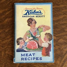 1932 Kahn's Brand American Beauty Meat Recipes Cookbook Booklet Vintage 7.5"x5"