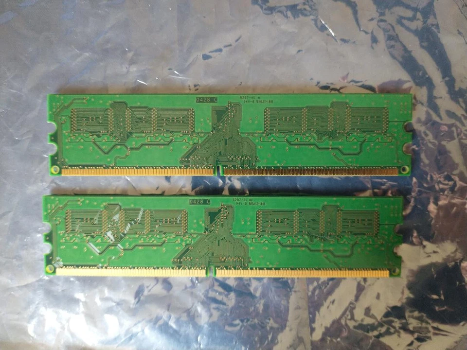 1GB 2x512MB Micron Memory 1RX8 PC2-4200U-444-12-ZZ, 533, CL4 Country of Orig US - Image 3 of 3