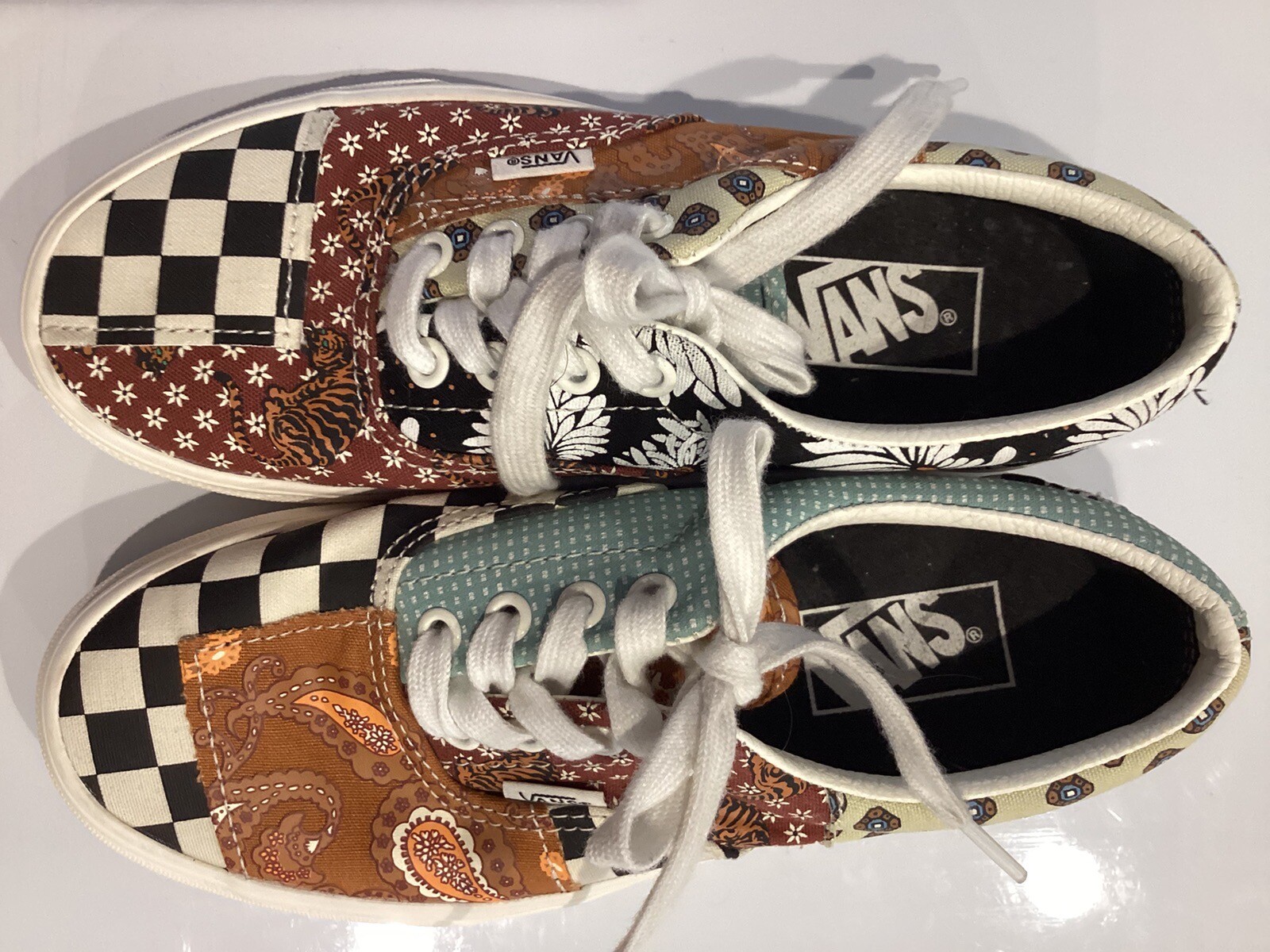 tiger patchwork era vans