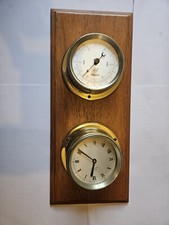 MARPRO by MARTON  VINTAGE BRASS barometer and clock