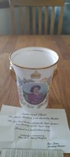 Sutherland Bone China Queen Mother 90th Birthday Lions Head Beaker