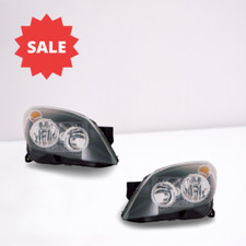 Headlights Vauxhall Astra H Mk5 SXi 2004-2009 Black Headlamps Pair Left & Right