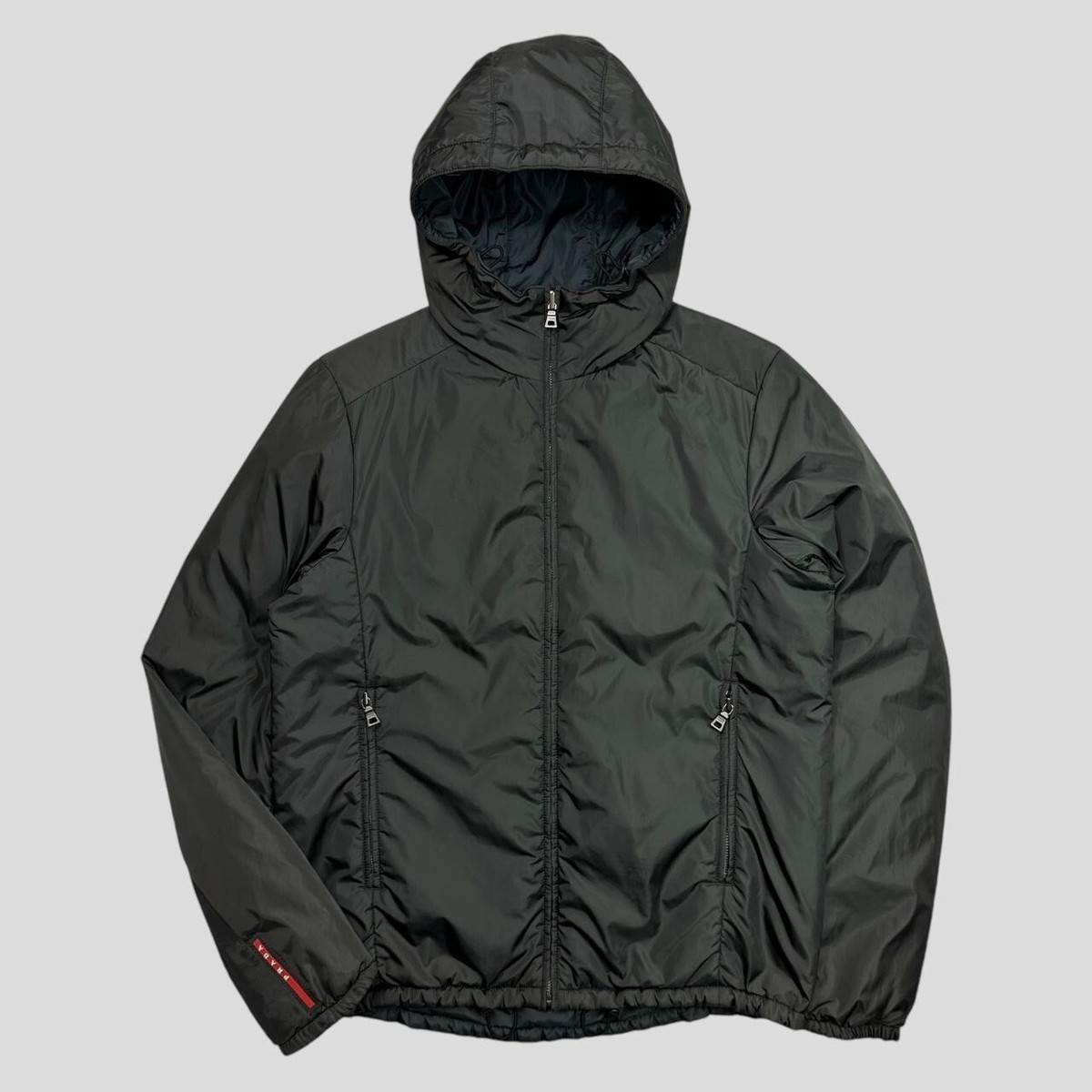 Prada 2013 Reversible Padded Red Tab Nylon Jacket - IT46 (S/M