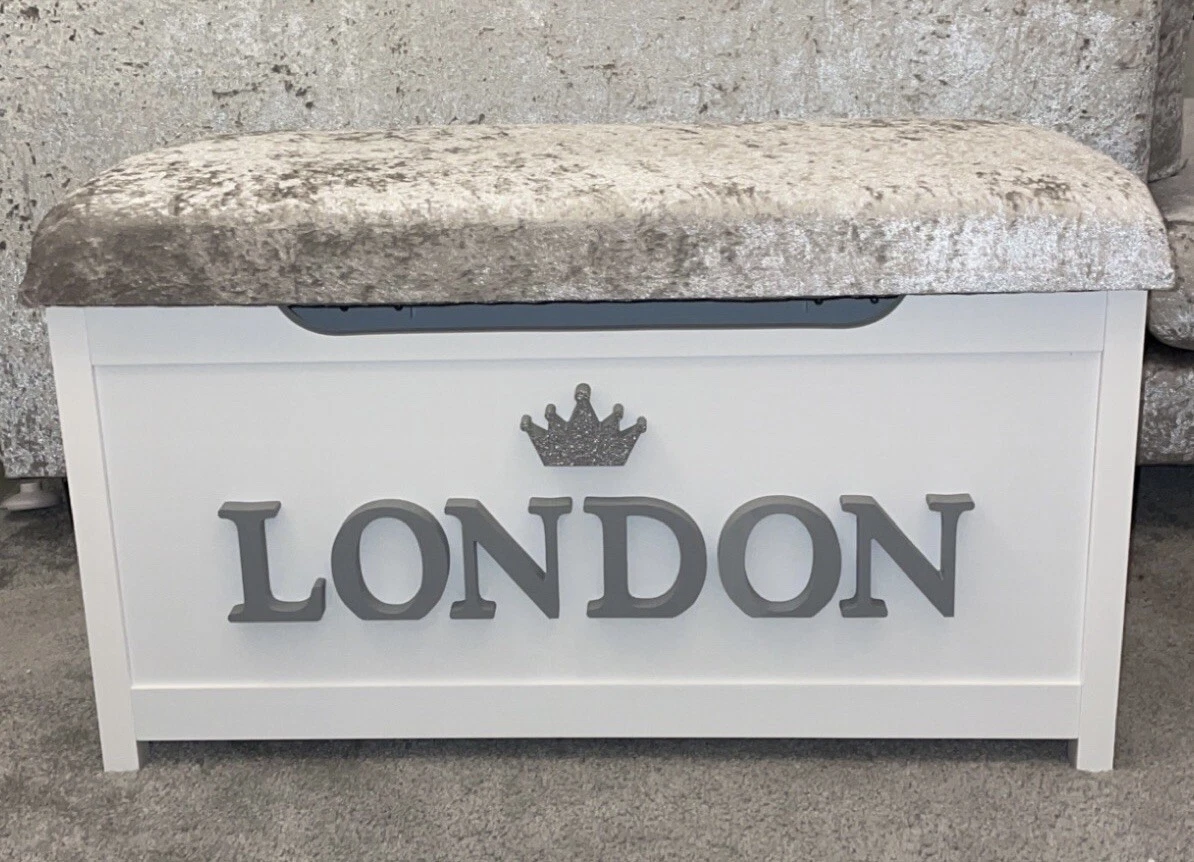 Personalised toy box crushed velvet deals