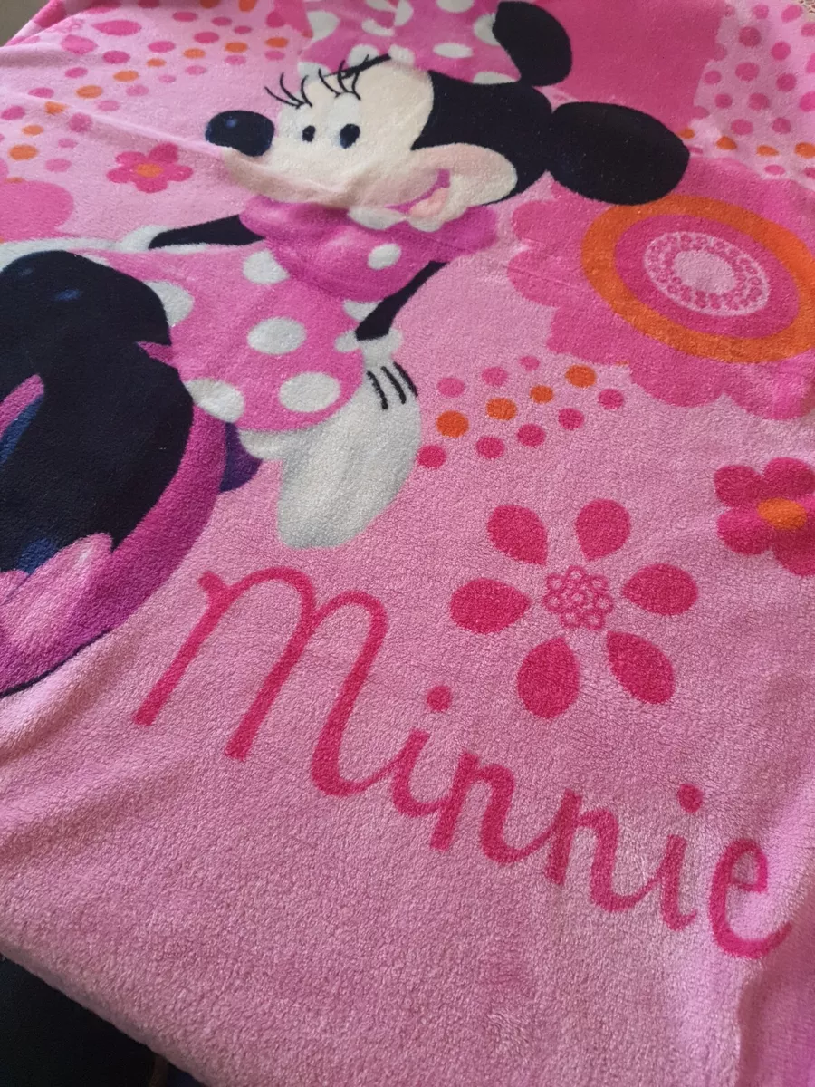 Pink minnie mouse fleece blanket hot sale
