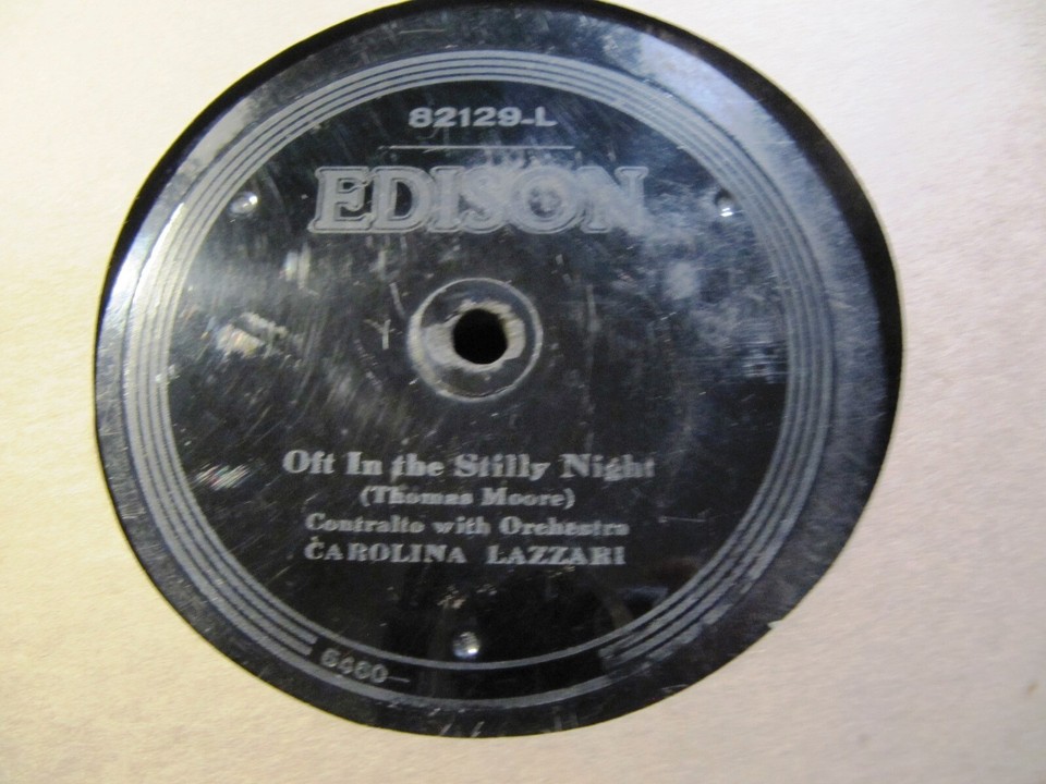 1917 CAROLINA LAZZARI O Dry Those Tears/ Oft in Stilly Night EDISON