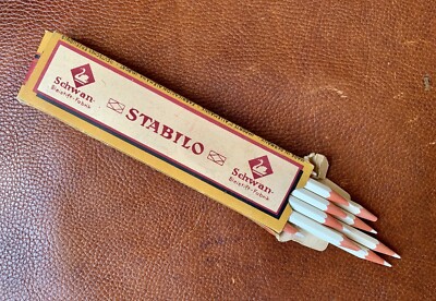 SCHWAN Stabilo 8752 Box with 12 White Pencils Made in Germany