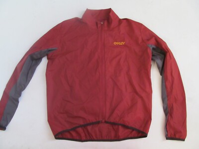 Oakley Elements Packable Windbreaker  man iron red jacket sz L   Brand New $85