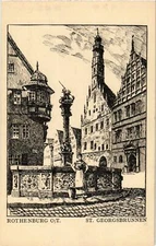 CPA AK Rothenburg- Georgsbrunnen GERMANY (941064)
