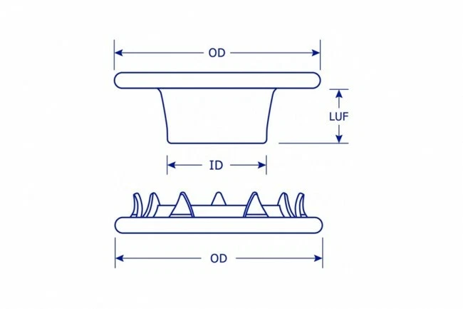 Grommets eyelets marine grade stainless steel rolled rim heavy duty 7mm - 16mm — 第 3/4 张图片