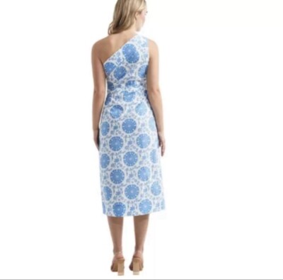one shoulder long dress medallion print One Shoulder Floral Metallic Gown with Pleated Bodice, Silver  The Queen's  Lace
