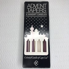 VTG Colonial Candle of Cape Cod 4 ADVENT Colonial Taper 10โ USA Made Christmas
