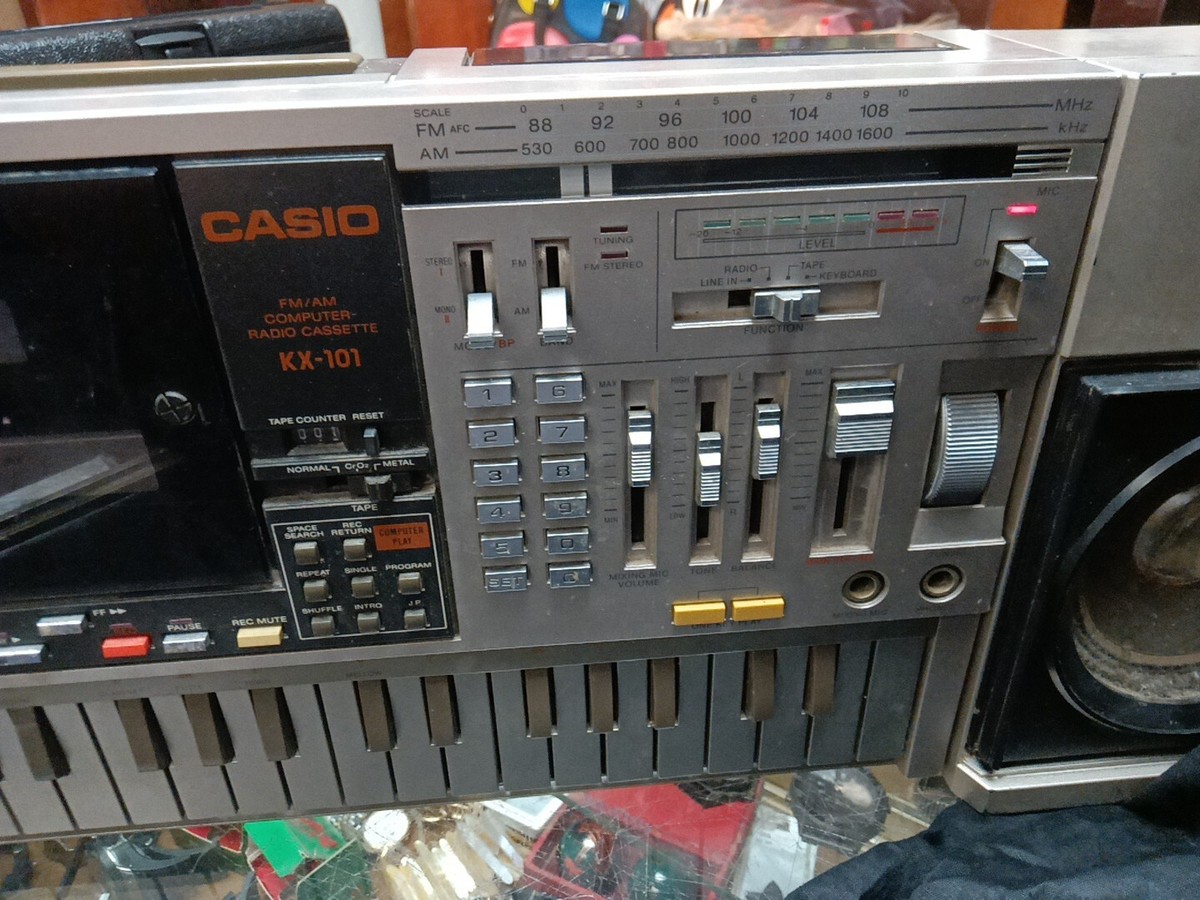 CASIO カシオ　 KX-101 キーボード　ラジカセ As-is Casio KX-101 Ghetto Blaster Boombox Detachable