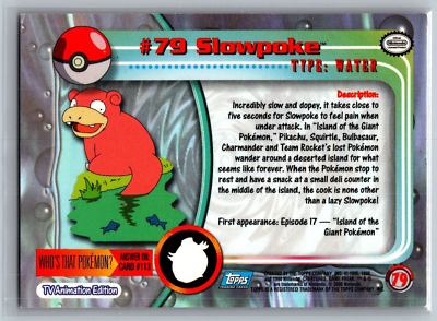 1999 Topps Pokemon Slowpoke #79 Trading Card | eBay