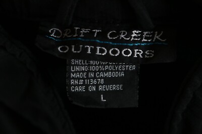 Mens Drift Creek Black Full Zip Long Sleeve Jacket Size Large | eBay