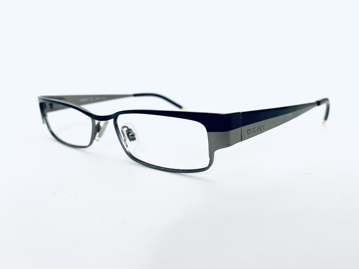 DKNY Black Silver Metal Rectangular Frame Glasses DY5553 DKNY Black Silver Metal Rectangular Frame Glasses DY5553