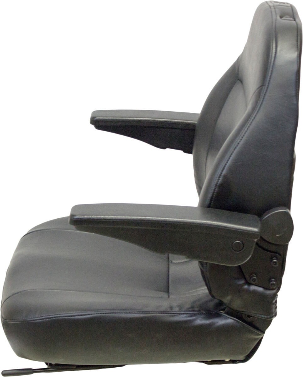 BLACK VINYL SEAT WITH ARMREST MOUNTING 6.50-13.00