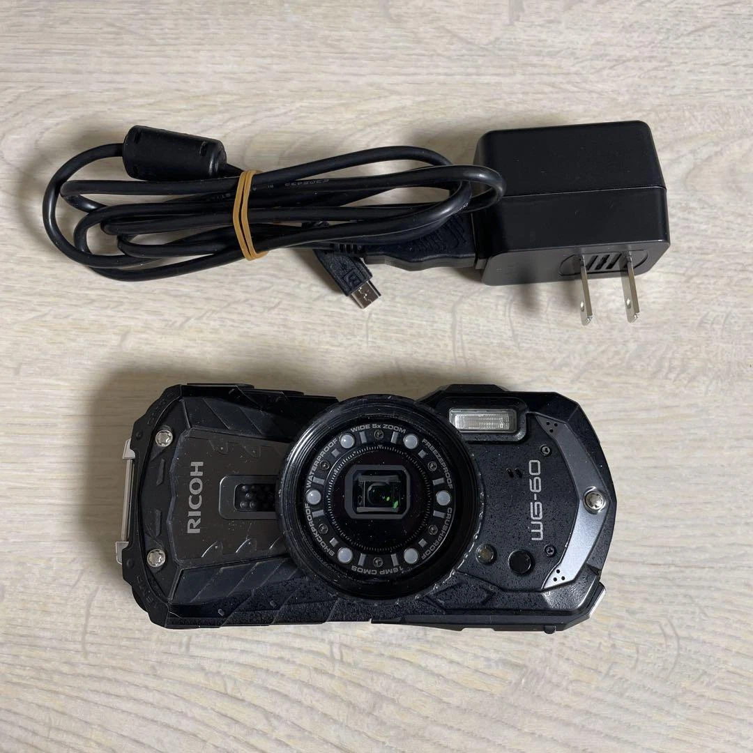 RICOH WG-60 Black 16.0MP Digital Camera 1/2.3-inch CMOS F3.5-F5.5