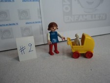 PLAYMOBIL vintage city enfant fille poussette poupée set 3357 de 1982 #2