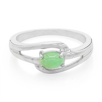 Cavill Ring Sterlingsilber 925 Chrysopras 0,42Ct GrüN Oval Damen Elegant