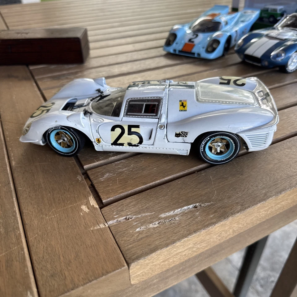 Jouef Evolution 1967 Ferrari 330 P4 - White - Vintage 1/18 LeMans - Loose - Image 3 of 4
