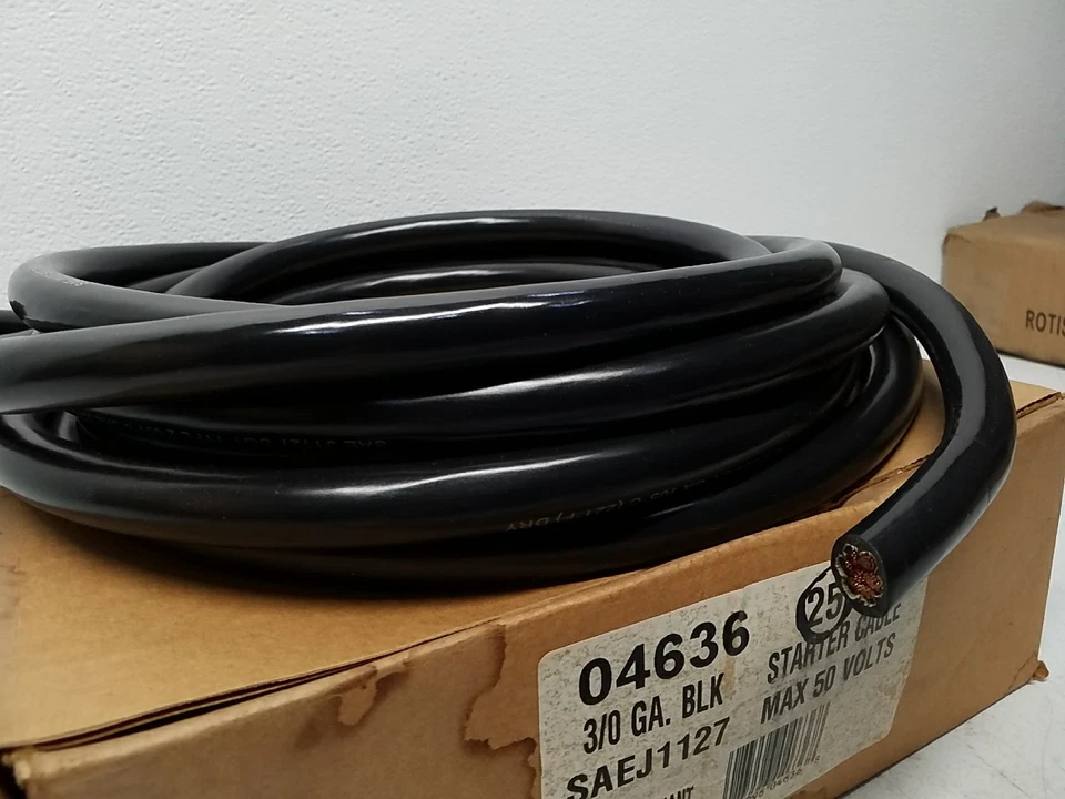 Deka 04636 Black Starter Battery Cable 3/0 AWG 25 Ft – Heavy-Duty Power Wire - Image 3 of 4