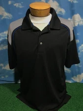 Champions Tour Polo Shirt XL Black Gray Golf c28