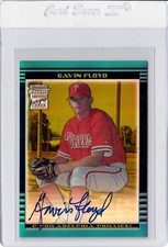 GAVIN FLOYD 2002 BOWMAN CHROME GOLD REFRACTOR REF AUTOGRAPH AUTO ROOKIE CARD 396. rookie card picture
