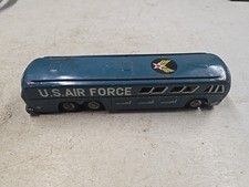 Vintage Japan US Air Force Military Bus Tin Litho Toy 11" long Friction Motor
