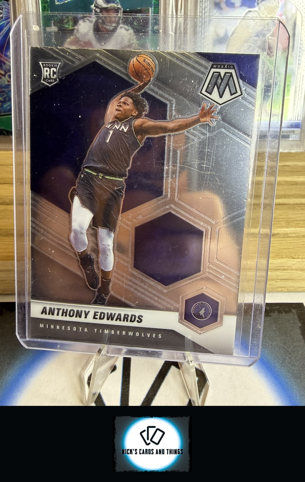 2020-21 Panini Mosaic #201 Anthony Edwards Rookie