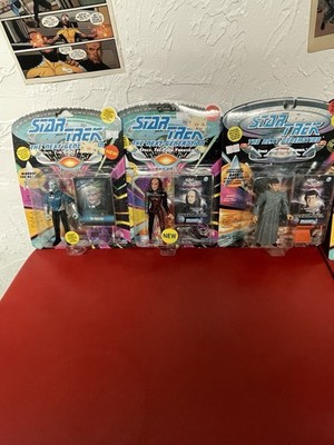 Vintage 1994 Playmates Star Trek: Next Generation Lot of 6 Action Figures - NEW